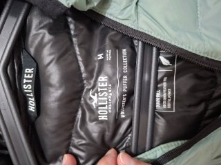 Abrigo plumífero Hollister hombre talla M