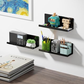 Estantería pared acrílico Toski 30cm sin taladro
