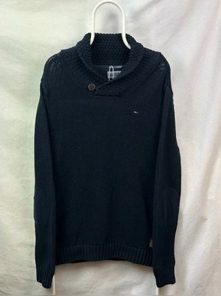 Hilfiger Denim Jersey Cuello Shawl Negro XL