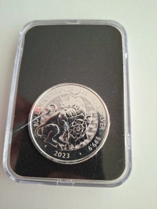 Moneda Bull of Clarence 2oz Plata 2023
