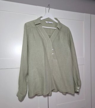 Blusa lino Zara Talla M