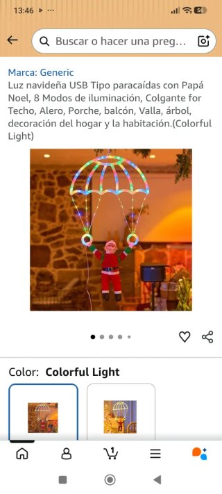 Luz Decorativa Paraguas LED Multicolor