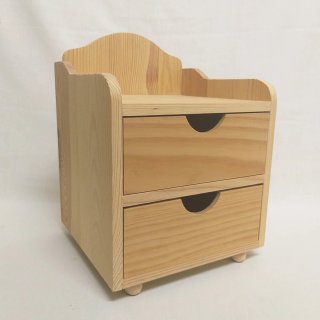 Cajonera joyero madera 2 cajones