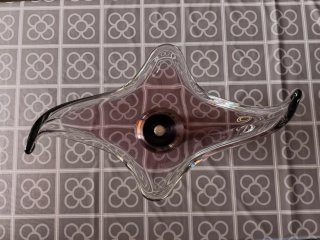 Centro de mesa de cristal morado