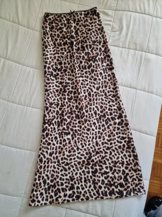 Falda larga animal print