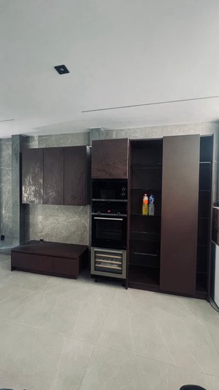 Columna Microondas/Horno Negra Ikea