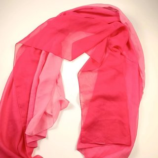 scialle grande donna vintage poliestere rosa