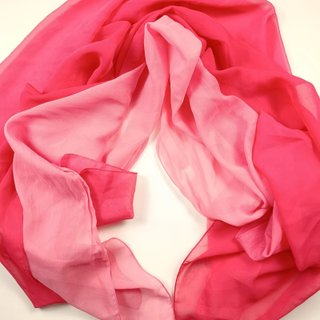scialle grande donna vintage poliestere rosa