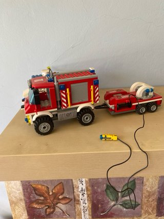 Bomberos y Helicóptero Policía LEGO con figuras