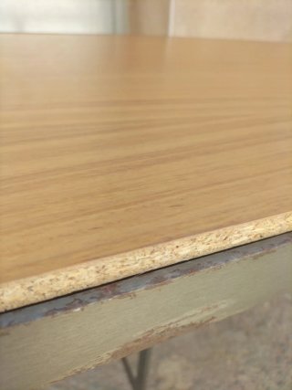 Mesa industrial madera y metal