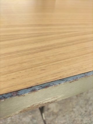 Mesa industrial madera y metal