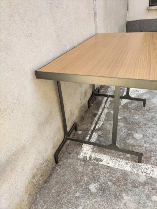 Mesa industrial madera y metal
