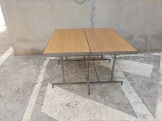 Mesa industrial madera y metal