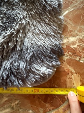 Alfombra de pelo gris