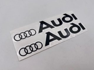 VINILO PEGATINA AUDI NEGRAS 114X46mm