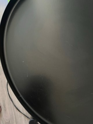 Mesa auxiliar redonda negra Ikea