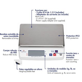Báscula Cocina Digital Profesional 10kg