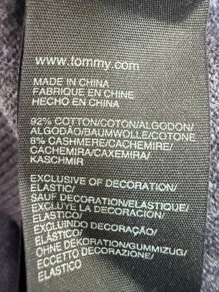 Maglione Tommy Hilfiger Uomo L Cotone Cashmere Blu