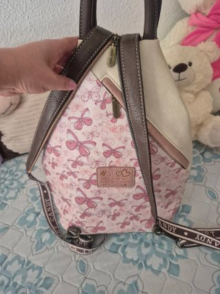 Mochila Sweet & Candy rosa estampada