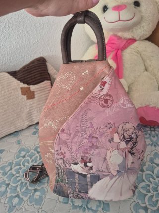 Mochila Sweet & Candy rosa estampada