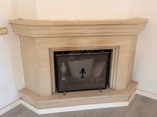 Chimenea de mármol Travertino Beige
