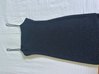 Vestido fiesta tirantes brillos negro T.XS