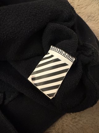 Felpa Off-White Nera e Verde Golden Ratio