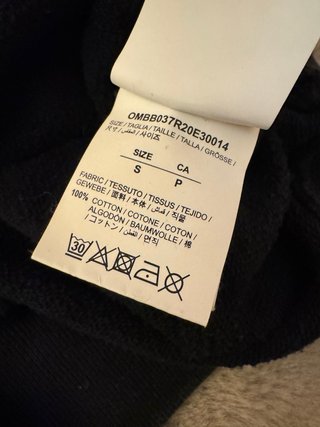 Felpa Off-White Nera e Verde Golden Ratio
