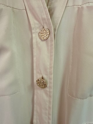 Vestido beige camisero largo