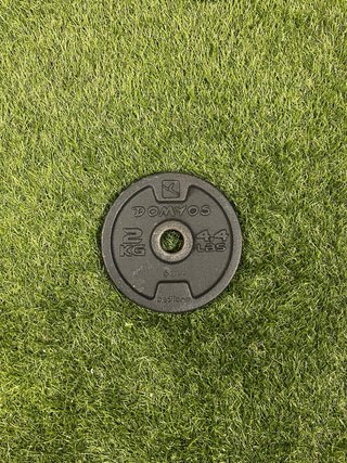 Discos de Pesas 28mm (120kg) + Barra + Mancuernas