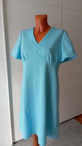 Vestido vintage azul. Talla 40.