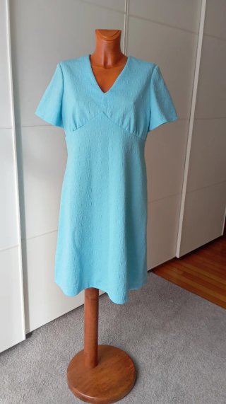 Vestido vintage azul. Talla 40.