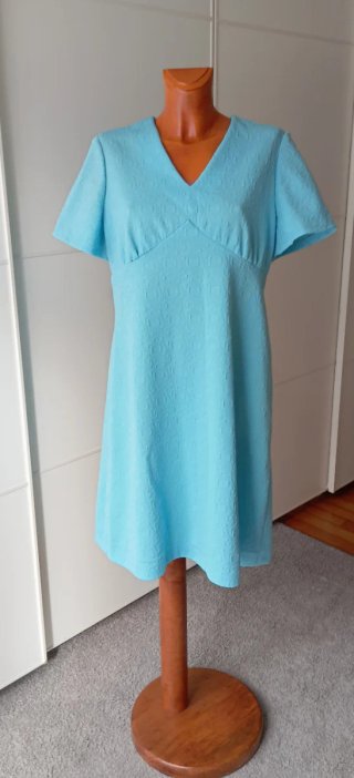 Vestido vintage azul. Talla 40.