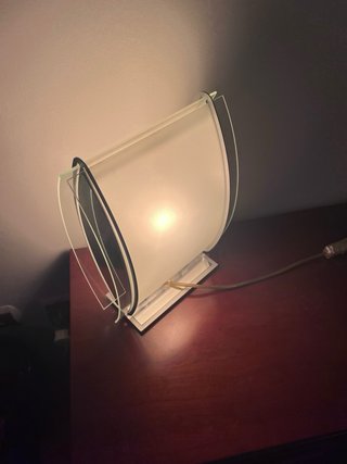 Lámpara moderna cristal y plástico