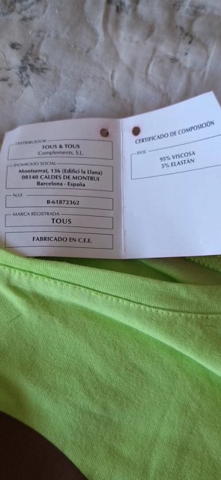 Camiseta Tous Oso Manga Larga T L con etiqueta