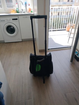 Transportín Gatos Ruedas y Mochila Negro