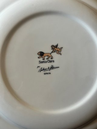 Plato Porcelana Santa Clara Querubines