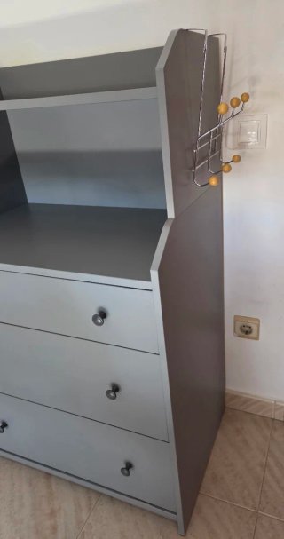 Cómoda/cajonera 3 cajones HAUGA IKEA gris