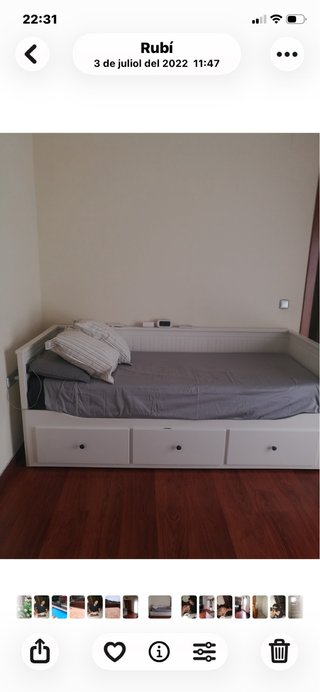 Cama nido de madera blanca