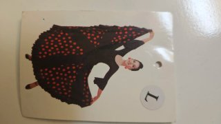 Falda sevillanas o  Flamenca Lunares Rosa Talla L