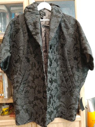 Chaquetón Mango Jacquard Negro T-S