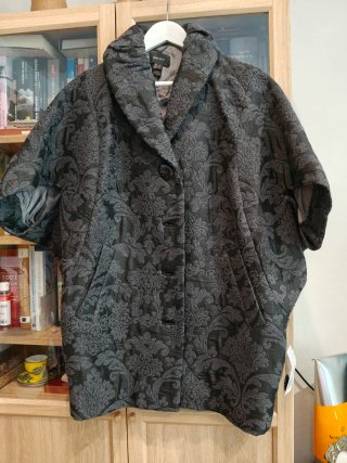 Chaquetón Mango Jacquard Negro T-S
