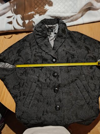 Chaquetón Mango Jacquard Negro T-S