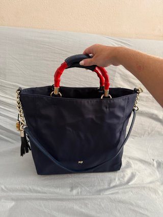 Bolso Purificación García Azul y Rojo