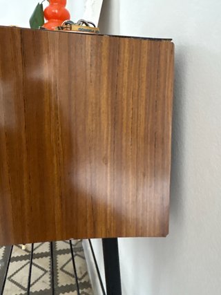 Mueble recibidor madera y metal