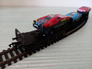 Vagón góndola con 3 coches