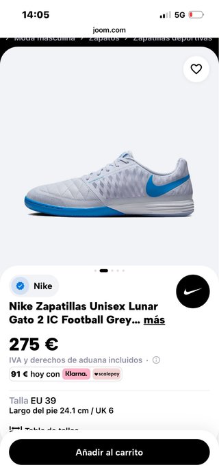 Zapatillas Futsal Nike Lunar Gato Azul/Blanco