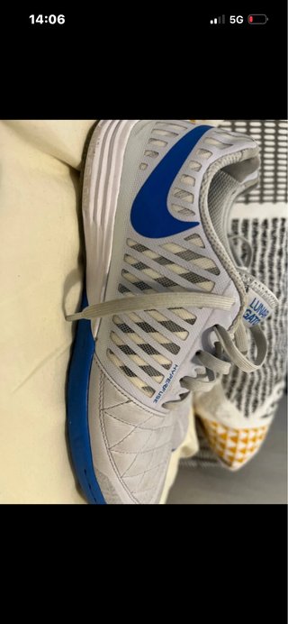 Zapatillas Futsal Nike Lunar Gato Azul/Blanco