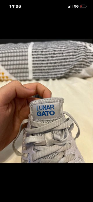 Zapatillas Futsal Nike Lunar Gato Azul/Blanco