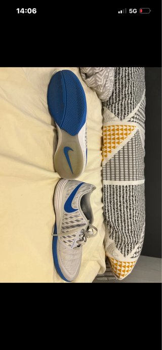 Zapatillas Futsal Nike Lunar Gato Azul/Blanco